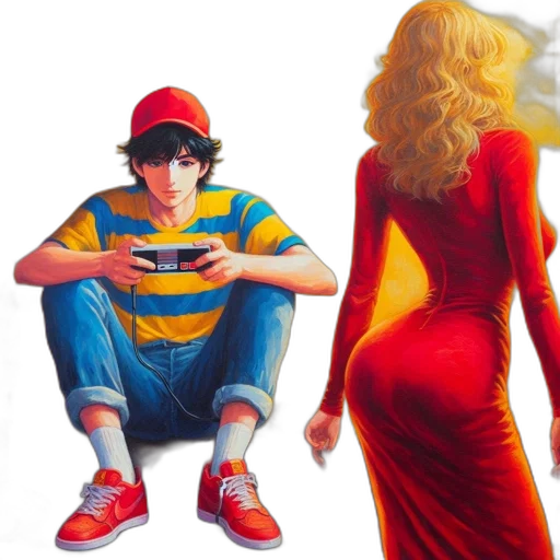 dress, hat, concept art, comic book art transparent PNG cut-out