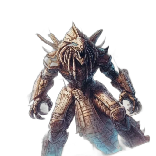 robot, mask, creature, weapon transparent PNG cut-out