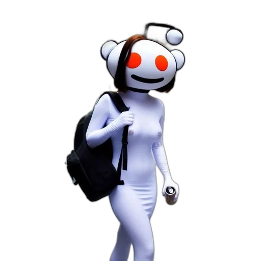 robot, creature, staff, mask transparent PNG cut-out