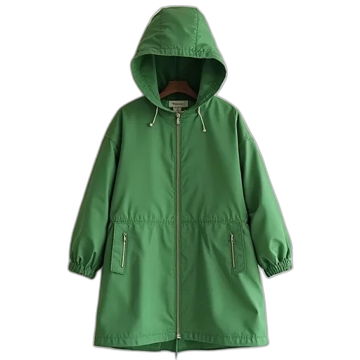 jacket, green, sunshine, rain transparent PNG cut-out