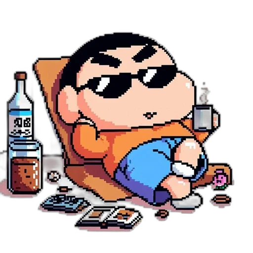 food, bottle, pixel art, cartoon transparent PNG cut-out