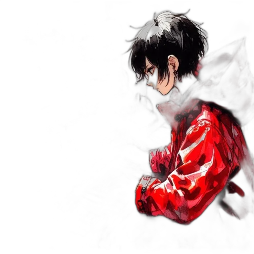 jacket, mask, weapon, dragon transparent PNG cut-out