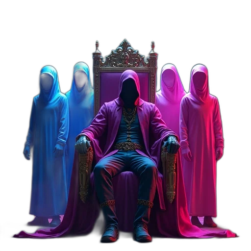 jacket, staff, concept art, 3d render transparent PNG cut-out