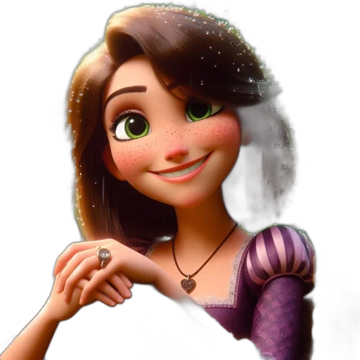 face, dress, jewelry, photorealistic transparent PNG cut-out