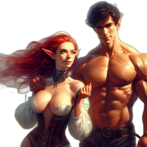fantasy art, concept art, comic book art, cyberpunk transparent PNG cut-out