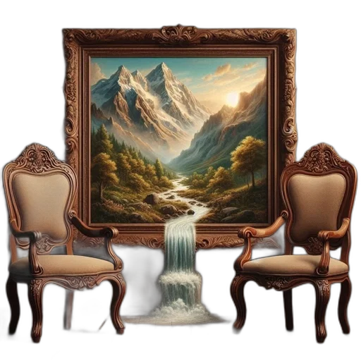 furniture, oil painting, concept art, fantasy art transparent PNG cut-out