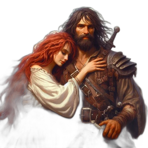 sword, fantasy art, concept art, oil painting transparent PNG cut-out