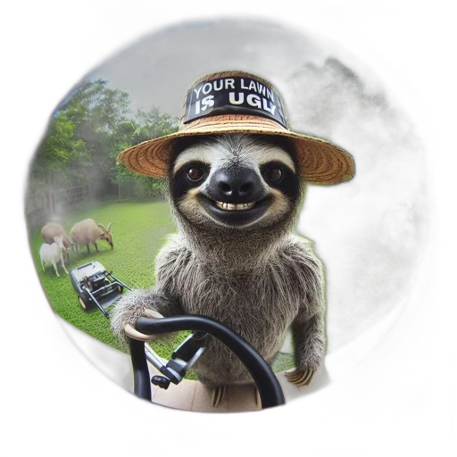 hat, animal, staff, creature transparent PNG cut-out