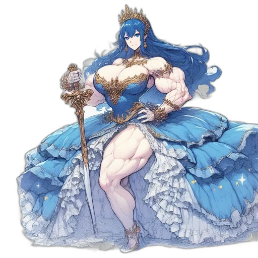 dress, crown, sword, weapon transparent PNG cut-out