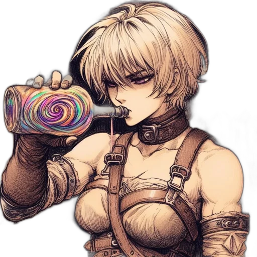 staff, weapon, bottle, flower transparent PNG cut-out