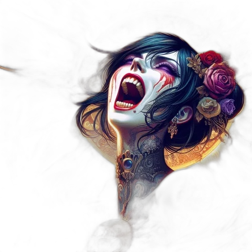 face, mask, weapon, fantasy art transparent PNG cut-out
