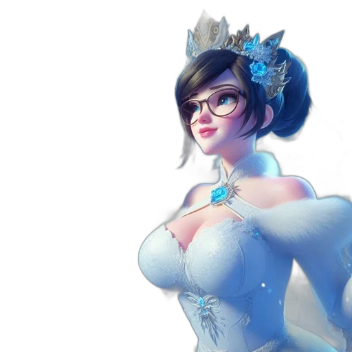 dress, crown, staff, concept art transparent PNG cut-out