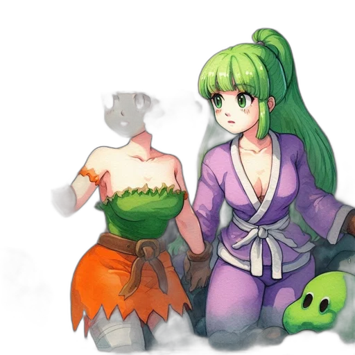 staff, dress, dragon, concept art transparent PNG cut-out