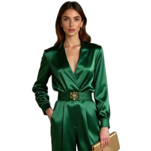 jacket, dress, green, earth tones transparent PNG cut-out