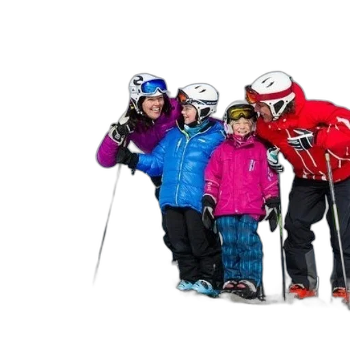 family, four, enjoys, day transparent PNG cut-out