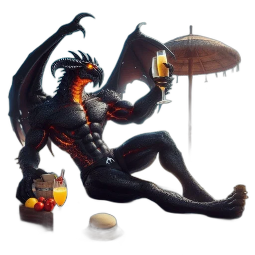 dragon, creature, food, concept art transparent PNG cut-out