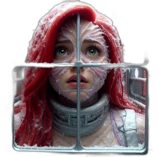 face, mask, robot, creature transparent PNG cut-out