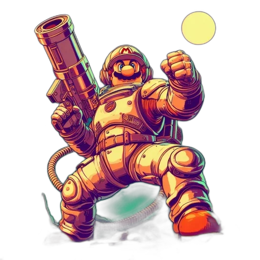 robot, weapon, staff, concept art transparent PNG cut-out