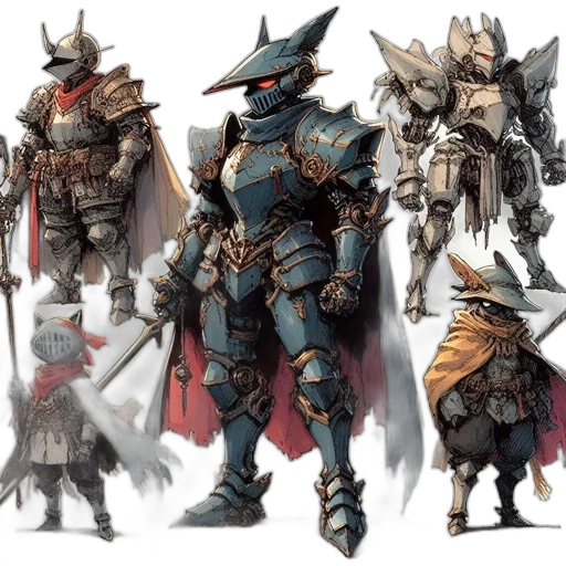 concept art, fantasy art, comic book art, pixel art transparent PNG cut-out