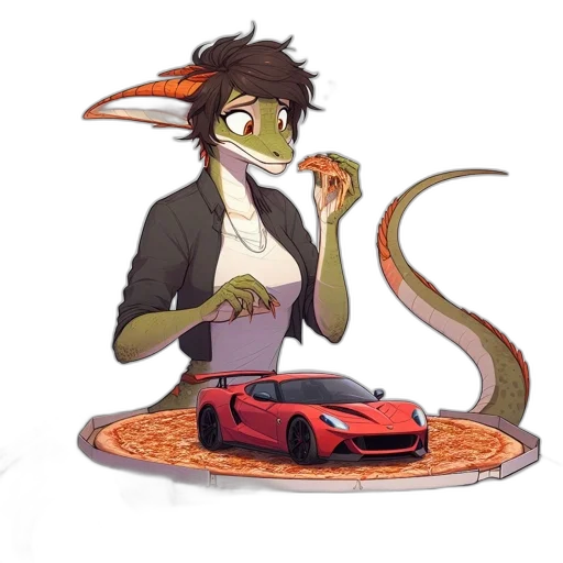 food, dragon, car, concept art transparent PNG cut-out