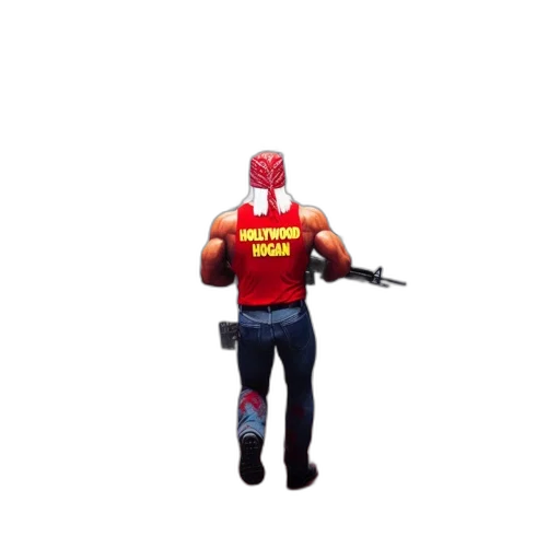 robot, weapon, staff, jacket transparent PNG cut-out