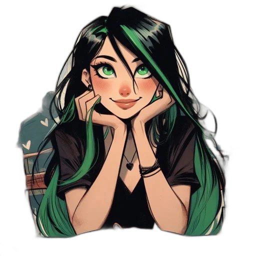 dress, jewelry, face, anime transparent PNG cut-out