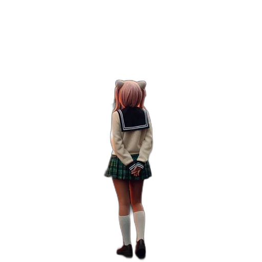jacket, dress, creature, hair transparent PNG cut-out