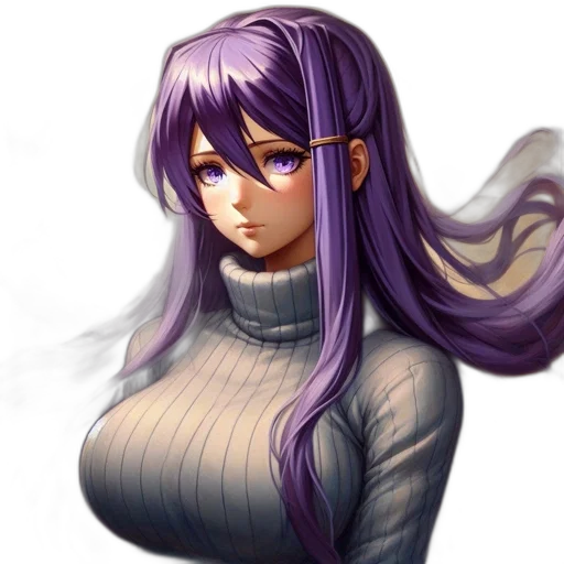 face, dress, hair, staff transparent PNG cut-out