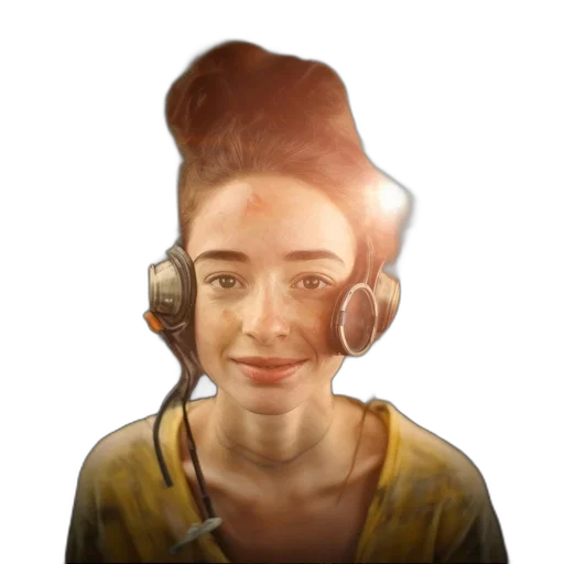 face, mask, hair, robot transparent PNG cut-out