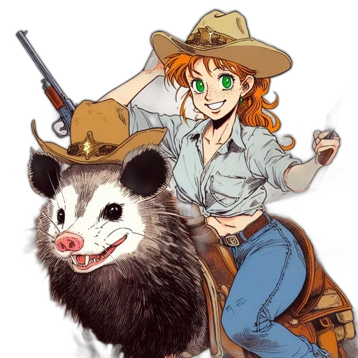 animal, weapon, hat, creature transparent PNG cut-out