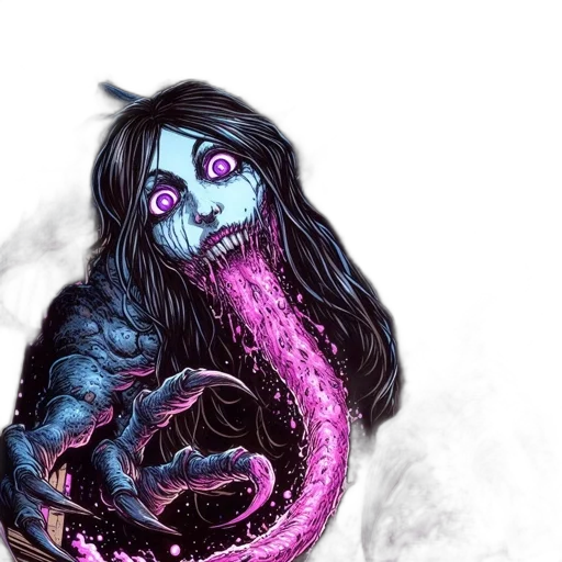 creature, hair, dragon, concept art transparent PNG cut-out