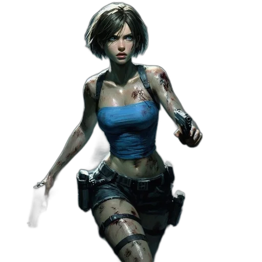 concept art, cyberpunk, comic book art, fantasy art transparent PNG cut-out