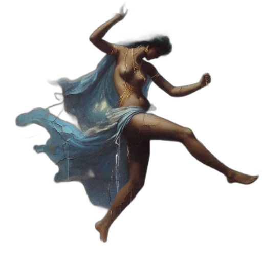 dress, creature, mask, hair transparent PNG cut-out