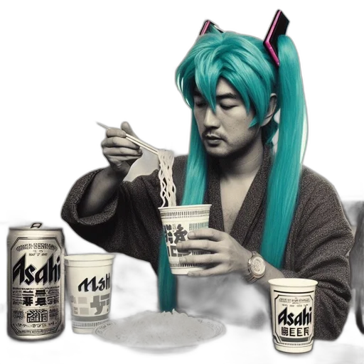 food, vaporwave, cyberpunk, concept art transparent PNG cut-out