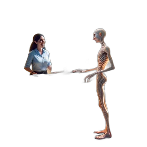 robot, staff, creature, concept art transparent PNG cut-out