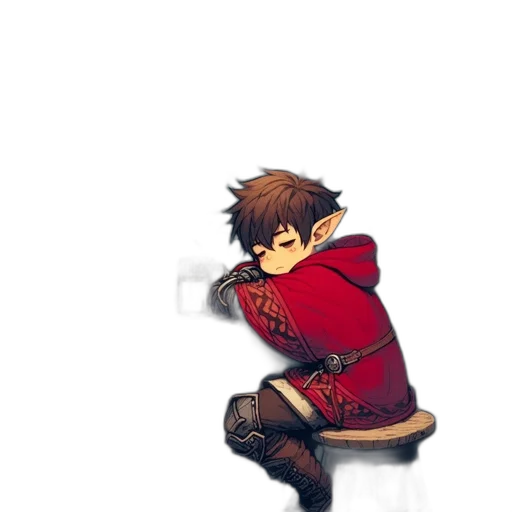 jacket, staff, pixel art, concept art transparent PNG cut-out