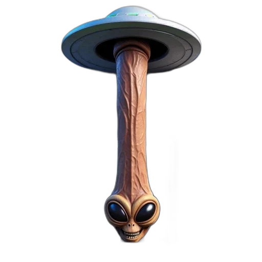 staff, hat, creature, face transparent PNG cut-out