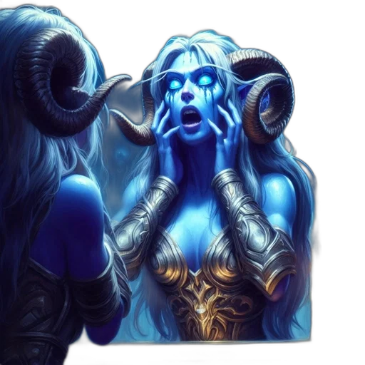 face, fantasy art, concept art, comic book art transparent PNG cut-out