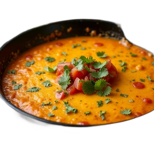food, photorealistic, skillet, full transparent PNG cut-out