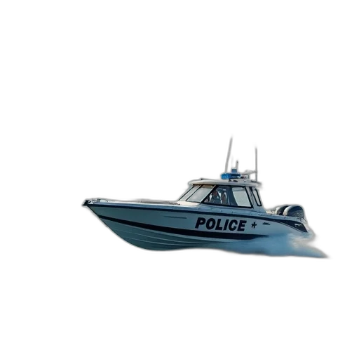 weapon, police, boat, speeding transparent PNG cut-out