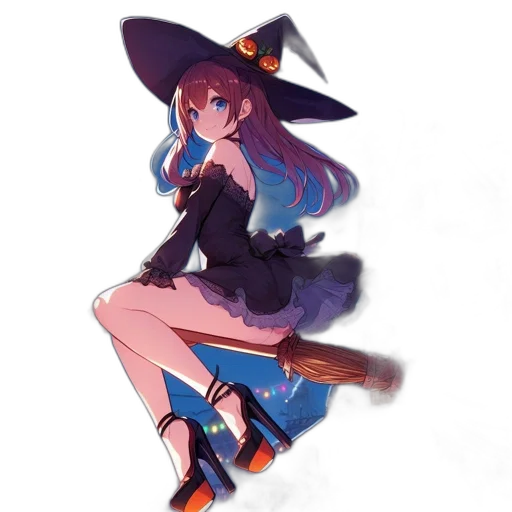 dress, hat, staff, weapon transparent PNG cut-out