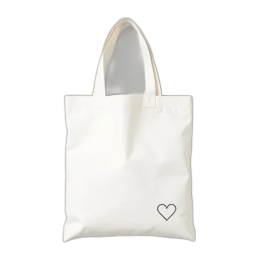 plain, white, tote, bag transparent PNG cut-out