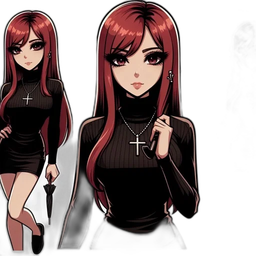 staff, dress, concept art, anime transparent PNG cut-out