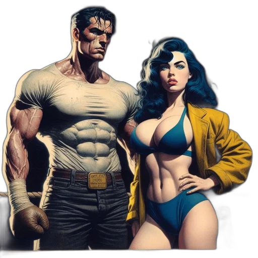 jacket, comic book art, concept art, cyberpunk transparent PNG cut-out