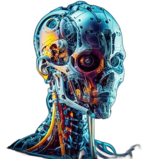 robot, face, mask, creature transparent PNG cut-out