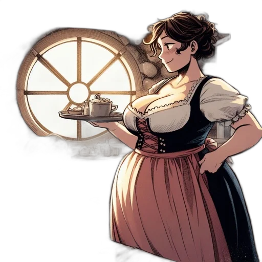 dress, staff, weapon, concept art transparent PNG cut-out