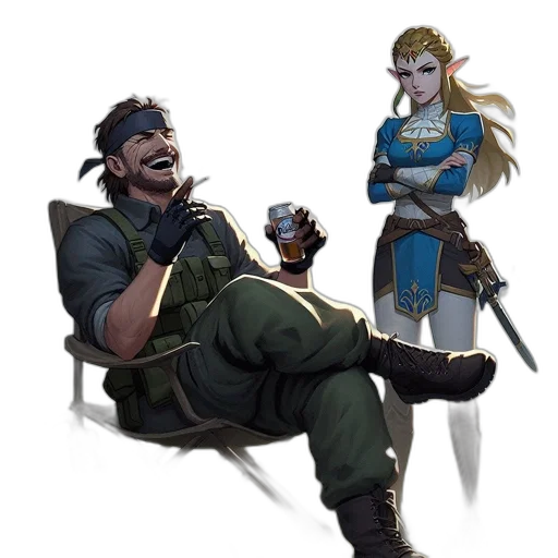 staff, weapon, sword, crown transparent PNG cut-out