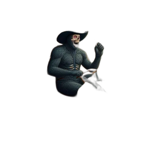hat, staff, mask, creature transparent PNG cut-out