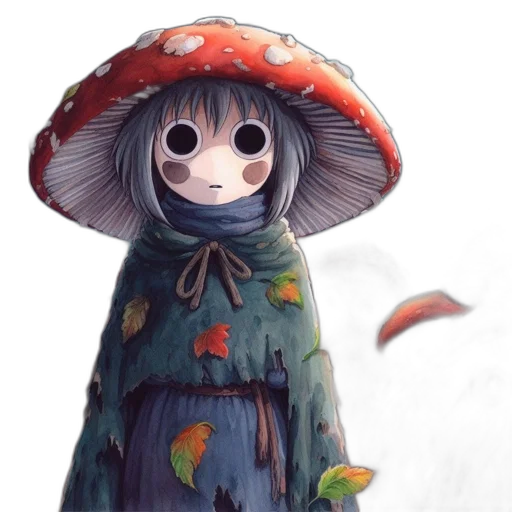 hat, umbrella, creature, dress transparent PNG cut-out
