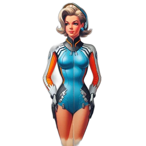 dress, robot, jacket, concept art transparent PNG cut-out